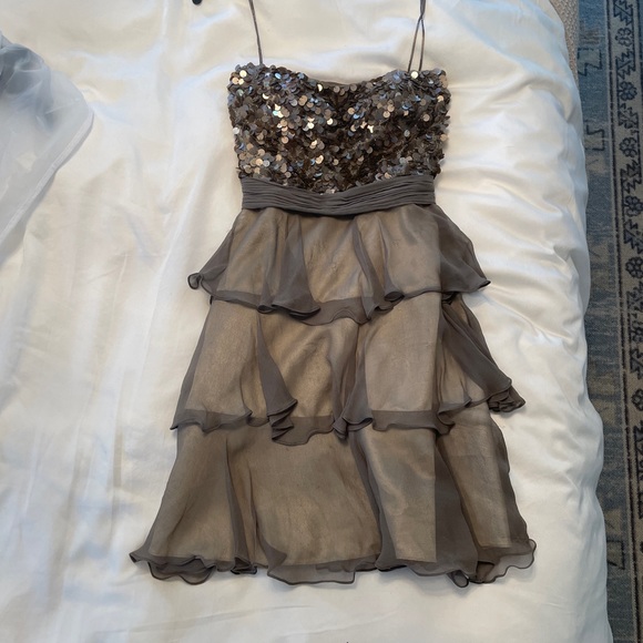 Scala Dresses & Skirts - SCALA taupe dress strapless. Size four taken in to fit like a 2